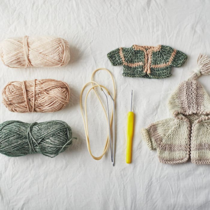 Baby sweater and yarn