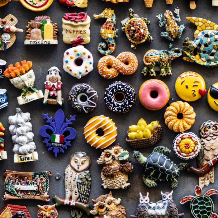 magnets on a wall
