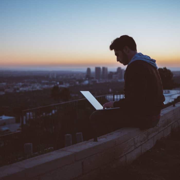 man on laptop