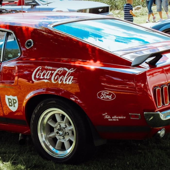 red coca-cola car