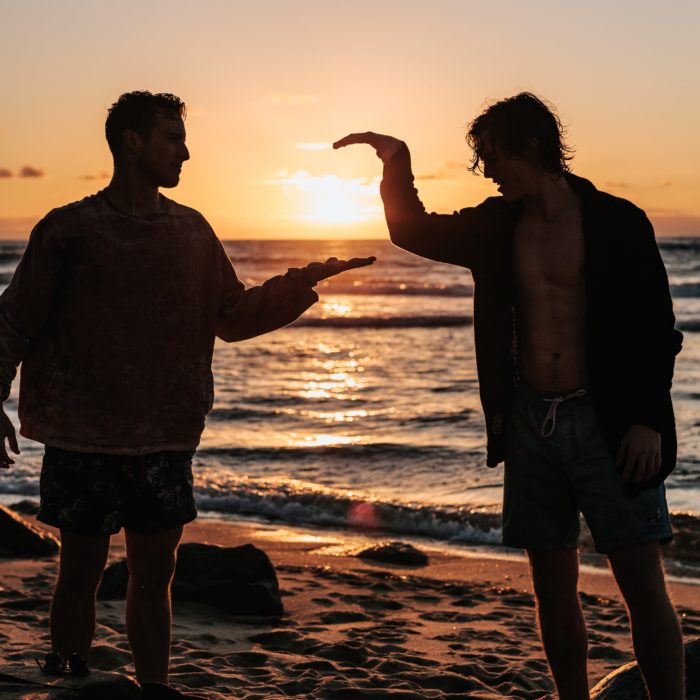 two men on the beach