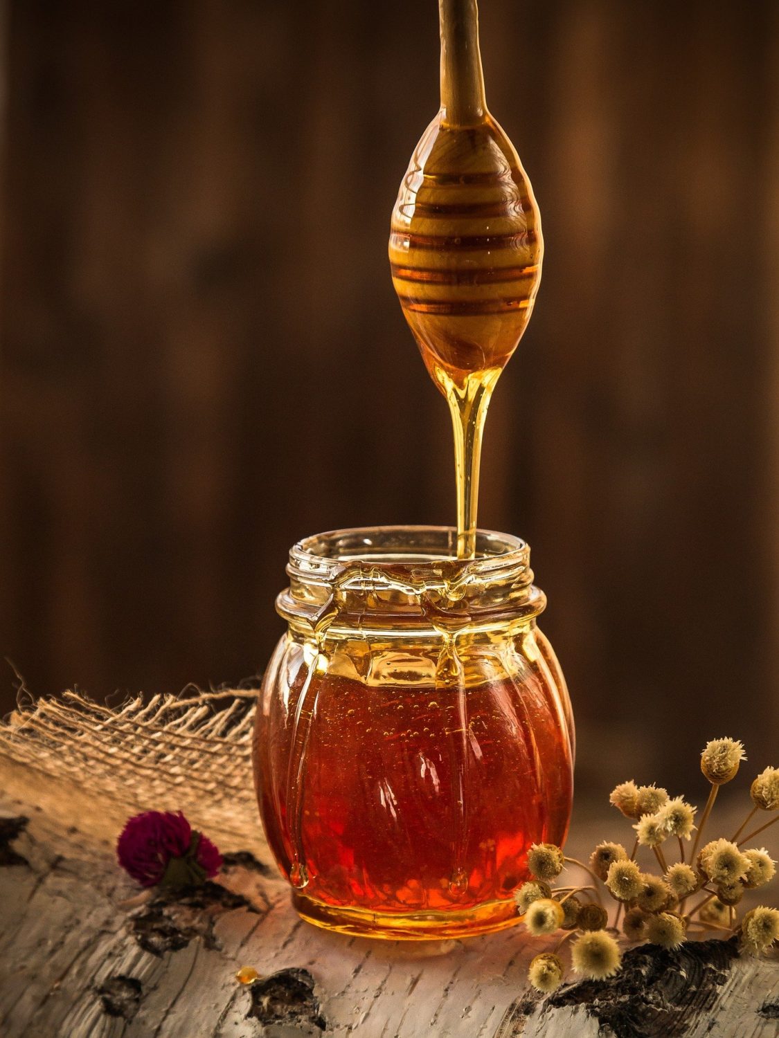 honey in a bottle