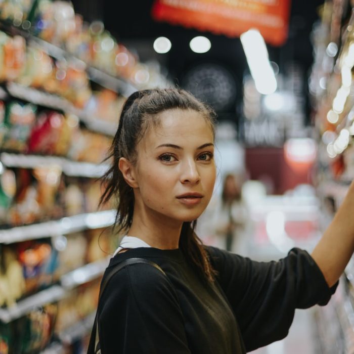 woman picking out groceries